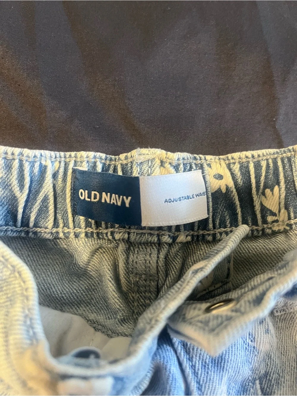 Old Navy Light Blue Floral Flared Jeans for Kids